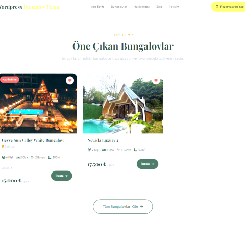 Wordpress Bungalov Teması